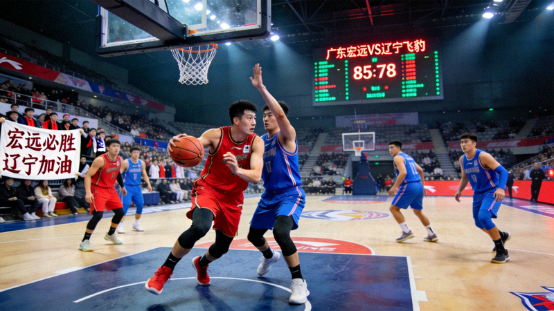 CBA广东宏远对阵辽宁飞豹篮球比赛直播画面