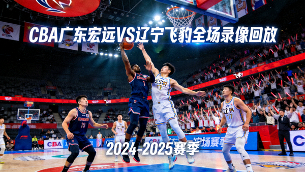 CBA广东宏远对阵辽宁飞豹全场录像回放封面，篮球比赛精彩瞬间